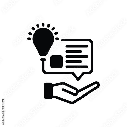 Black solid icon for suggestion 