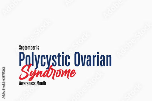 Polycystic Ovarian Syndrome Awareness Month background template Holiday concept