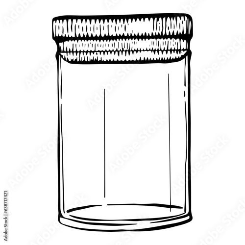 Coffee canister sketch illustration