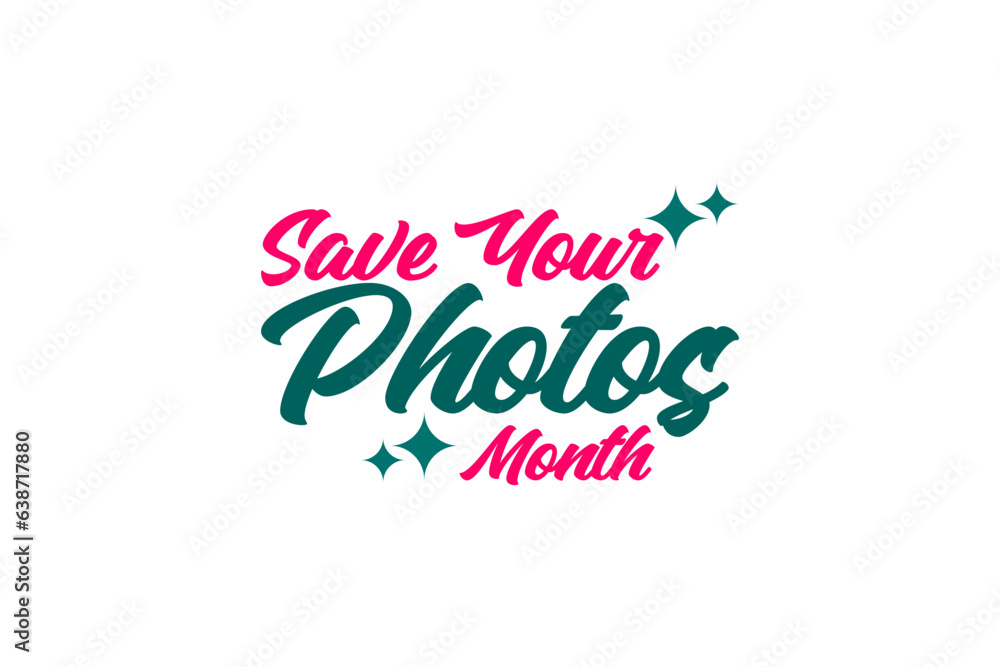 Save Your Photos Month background template Holiday concept