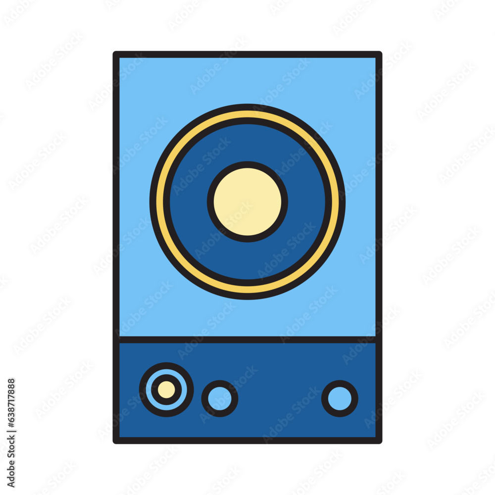 Speaker Device Filled Outline Icon Design Vector Speaker Device Filled Outline Icon Design Vector
