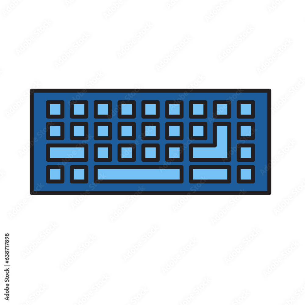 Keyboard Filled Outline Icon Design Vector Keyboard Filled Outline Icon Design Vector