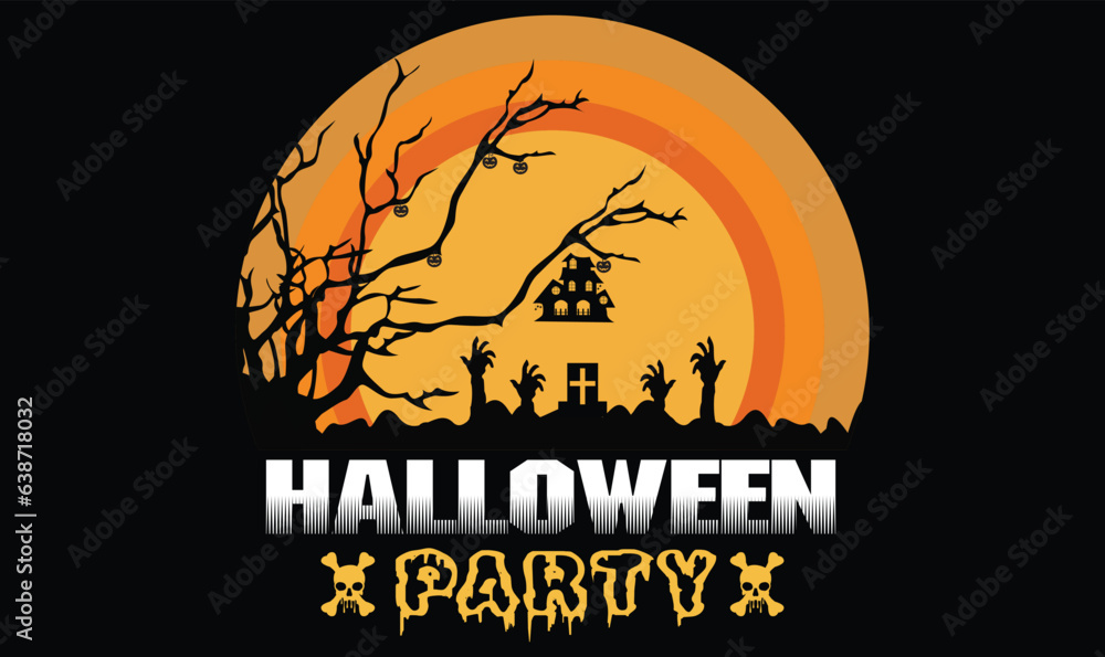 Halloween Party T Shirt Design