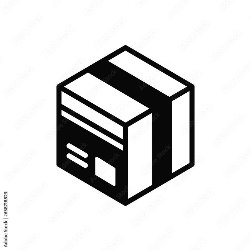 Black solid icon for box Black solid icon for box