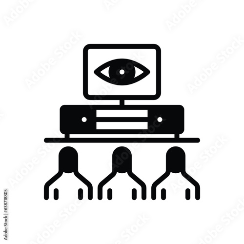 Black solid icon for viewer 