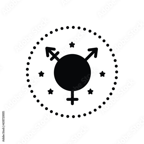 Black solid icon for transexuales 