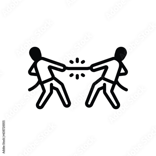 Black solid icon for compete 