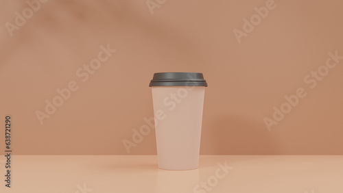 Paper coffee cup mock-up. Package mockup design for branding