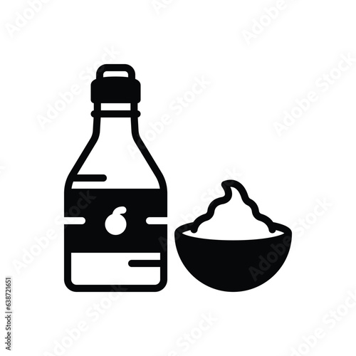 Black solid icon for sauce  