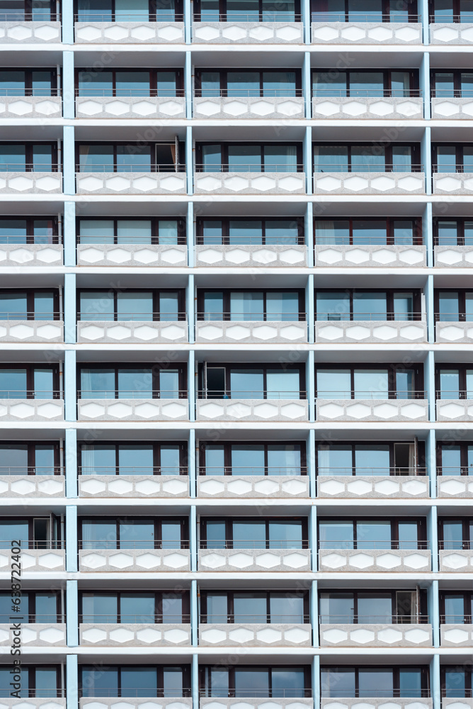 Hotel front view facade, background full frame Hotel front view facade, background full frame