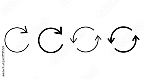Arrow rotation circle. Vector illustration 