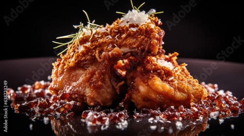 fried chicken with spicy sauce