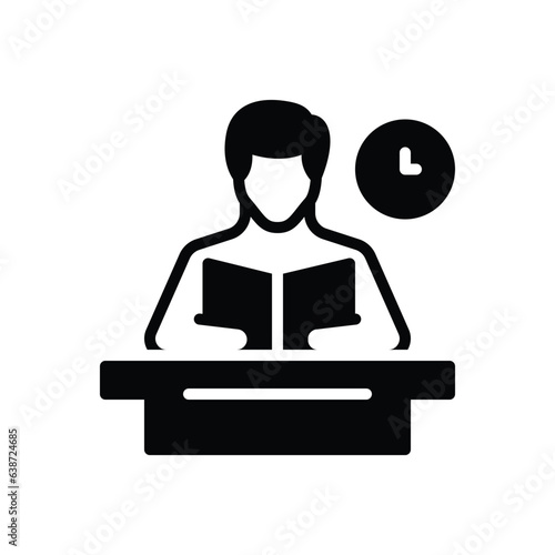 Black solid icon for preparation 