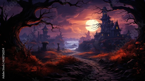 Halloween Back Drop Theme Generated with AI tool