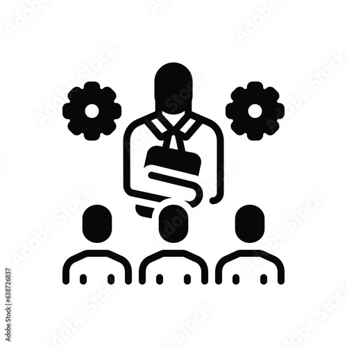 Black solid icon for supervisor  