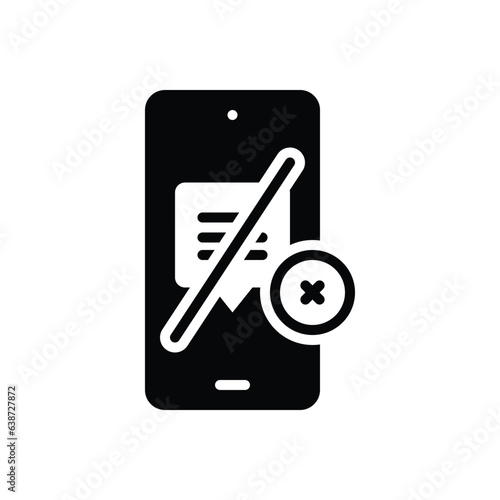 Black solid icon for disable 