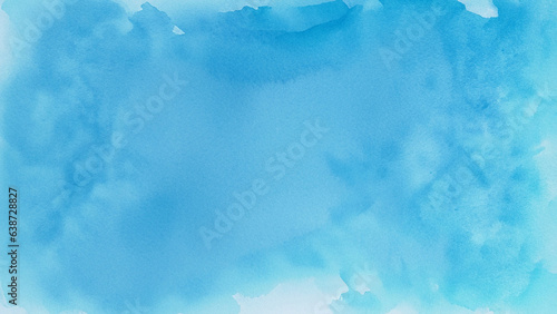 Abstract blue watercolor background with smooth texture. AI generated