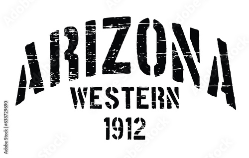 Retro college varsity typography arizona slogan print with distressed font for tee - t shirt or sweatshirt - hoodie
