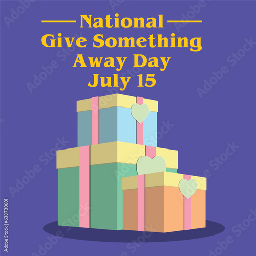 Vector design national give something away day July 15
