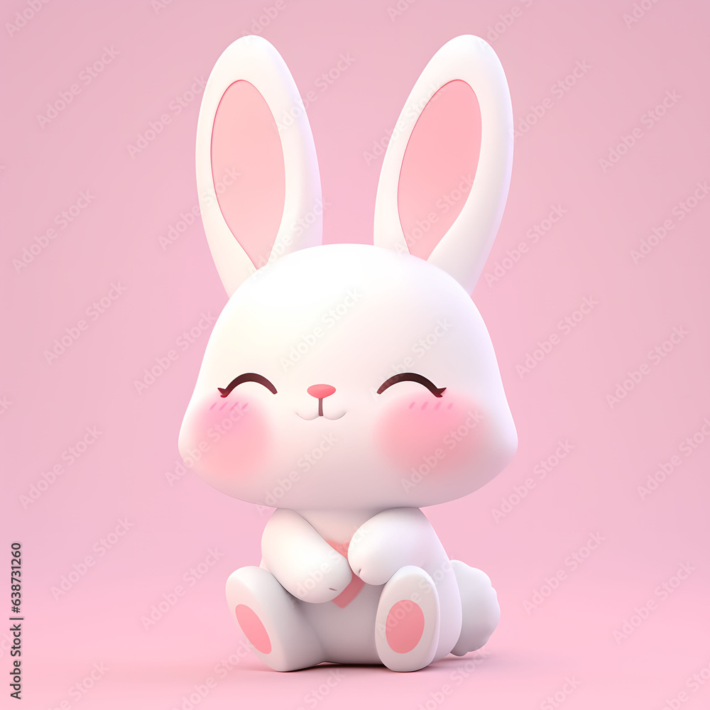 Cute little bunny with a funny expression Cute little bunny with a funny expression