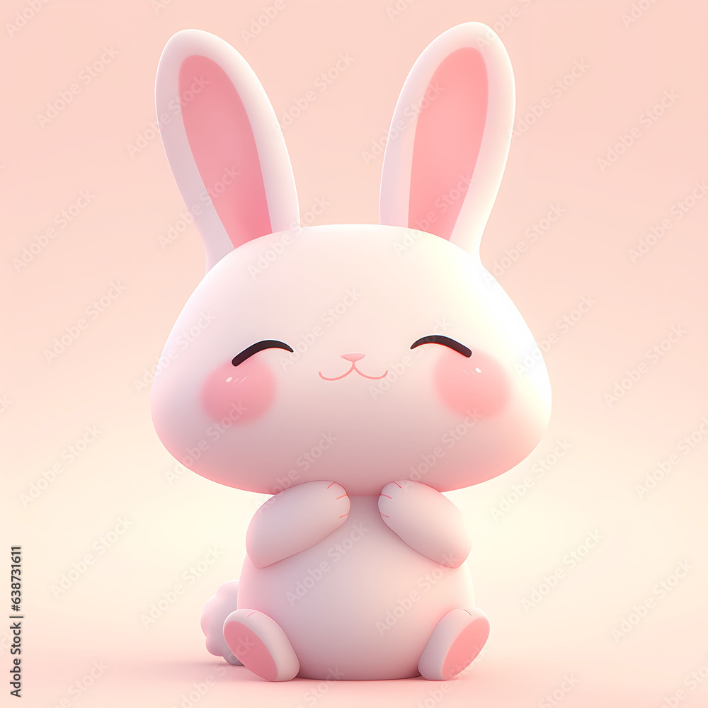Cute little bunny with a funny expression Cute little bunny with a funny expression