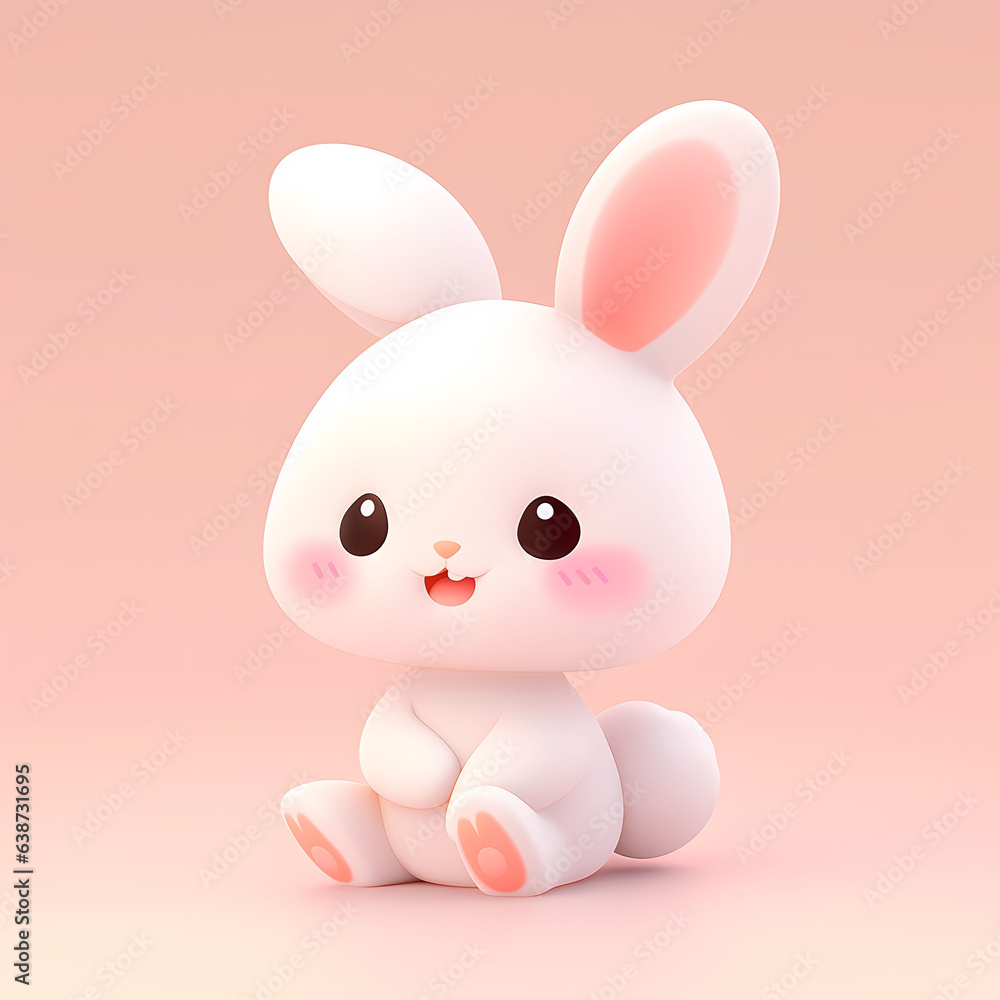 Cute little bunny with a funny expression Cute little bunny with a funny expression