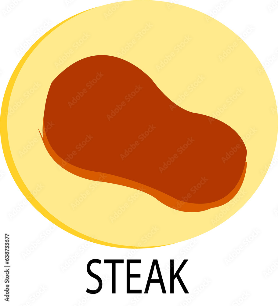 illustration of a steak illustration of a steak