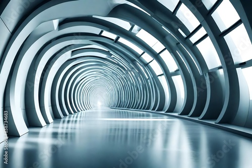 tunnel of light generated by AI technology