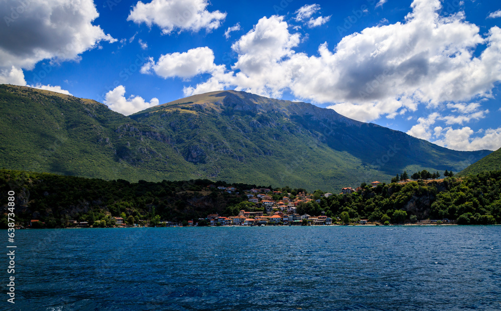 View from Ohrid lake, North Macedonia