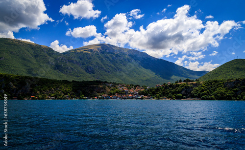 View from Ohrid lake  North Macedonia