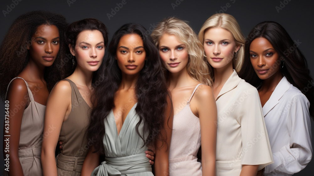 Photo of young attractive diverse women Photo of young attractive diverse women