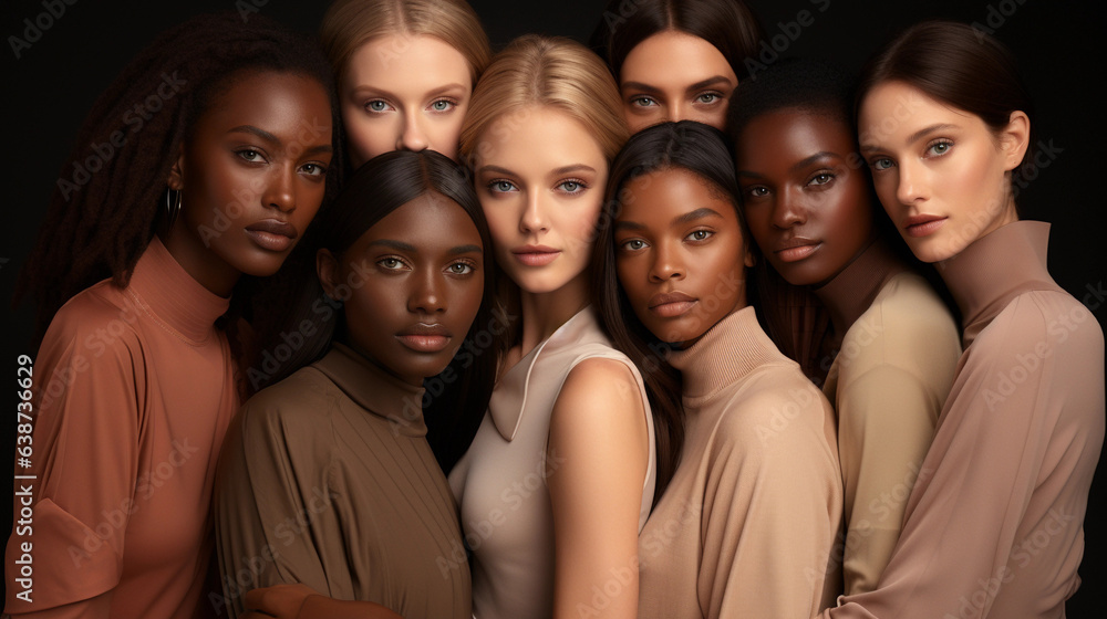 Photo of young attractive diverse women Photo of young attractive diverse women