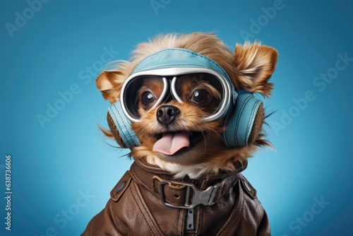Cute dog wearing like pilot © kramynina