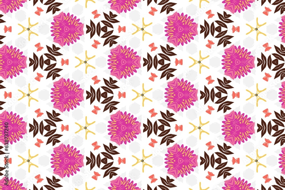 Seamless textile flower decorative ornament flower pattern. Pattern for web, prints, textile, cloth, digital, seamless pattern, fabric, mandala, ornament, floral, wallpaper,  used all textile print.