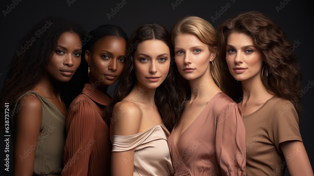 Photo of young attractive diverse women Photo of young attractive diverse women