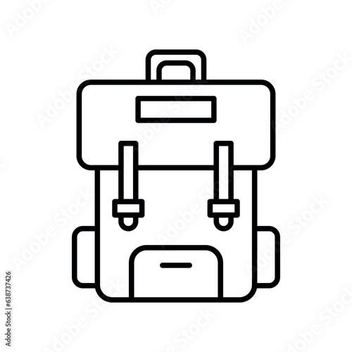 backpack sign symbol vector glyph color icon