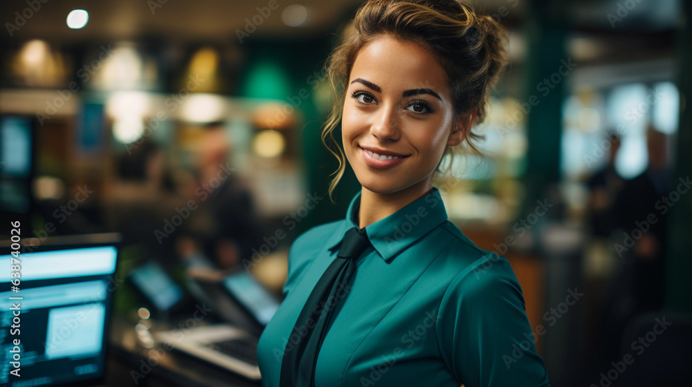 young attractive waitress young attractive waitress