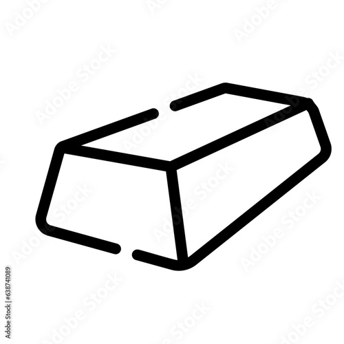 gold ingots Line Icon