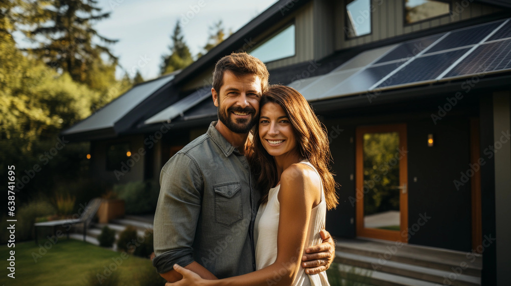 Happy couple bought a new home Happy couple bought a new home