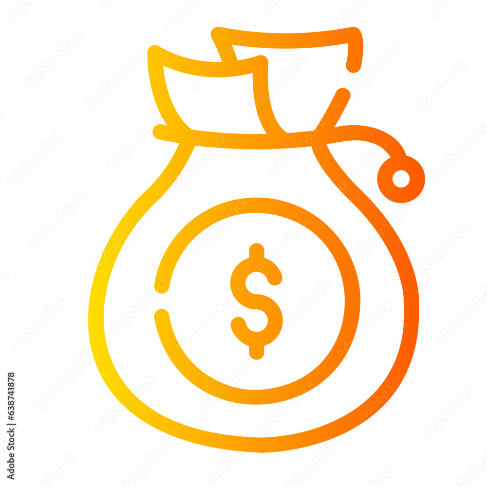 money Line Gradient Icon money Line Gradient Icon