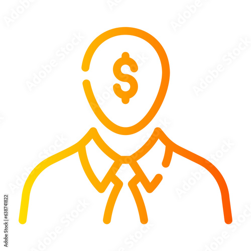 businessman Line Gradient Icon