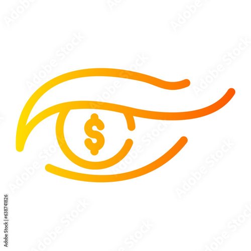 eye Line Gradient Icon