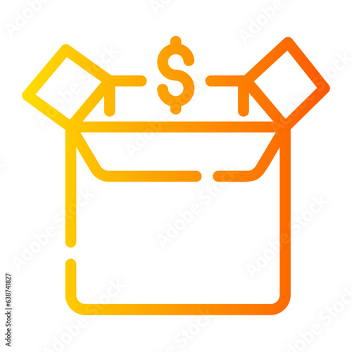 giftbox Line Gradient Icon