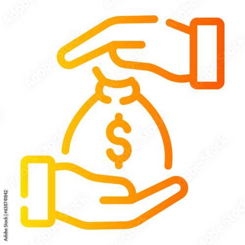 bribe Line Gradient Icon