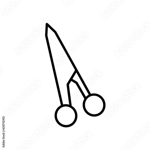 scissors line icon