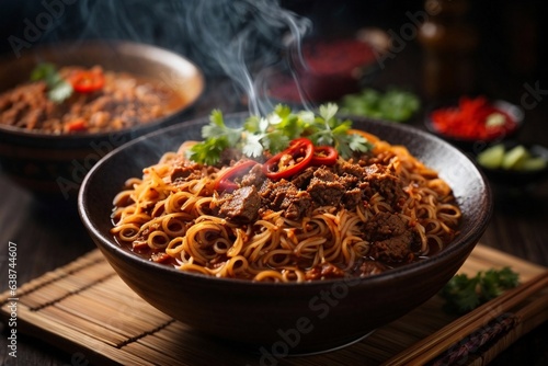 Savory hot spicy noodles