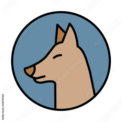 Police dog icon