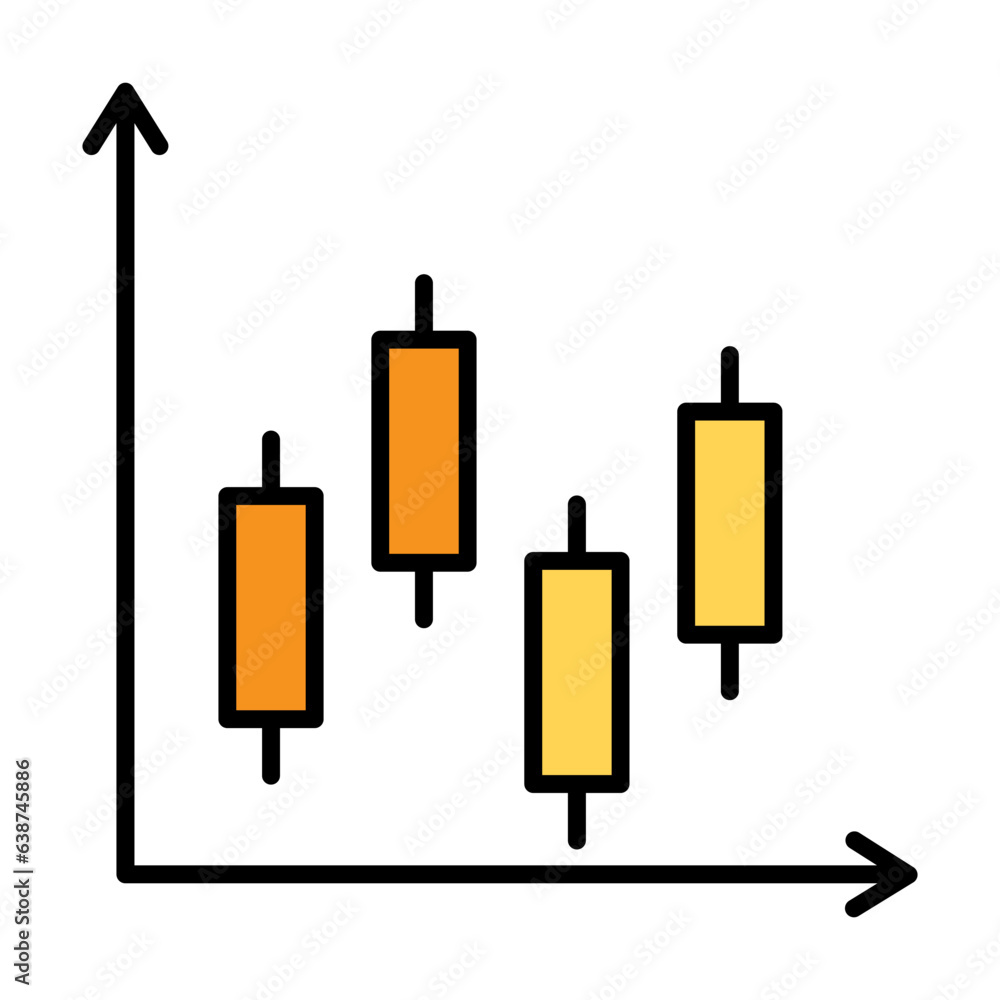 Stock money graph icon Stock money graph icon