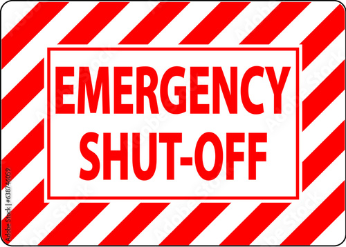 Electrical Equipment Warning Sign Emergency Shut-Off