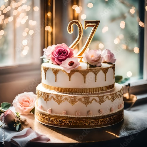 birthday cake and candles 